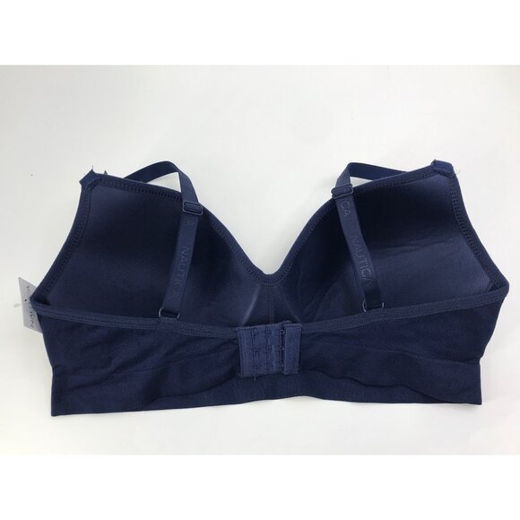 Nautica Intimates Microfiber Wire Free Wireless Bra Navy Blue 38D NEW - Picture 3 of 4
